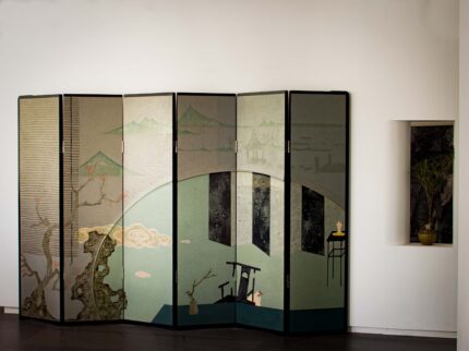 园林客梦催 屏风